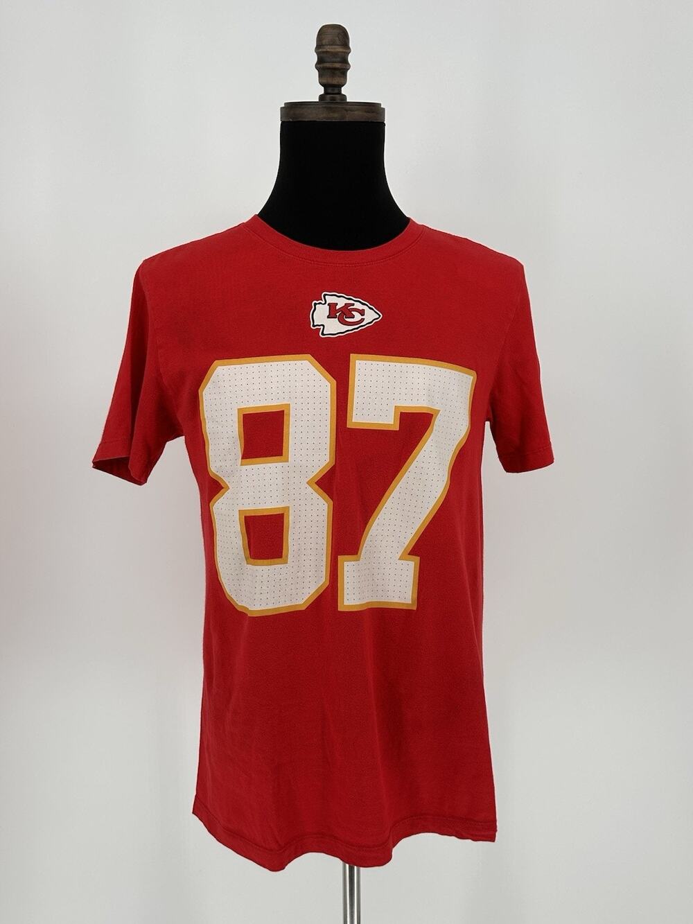 Nike Kansas City Chiefs Travis Kelce 87 Name Number T-Shirt Mens Medium Red